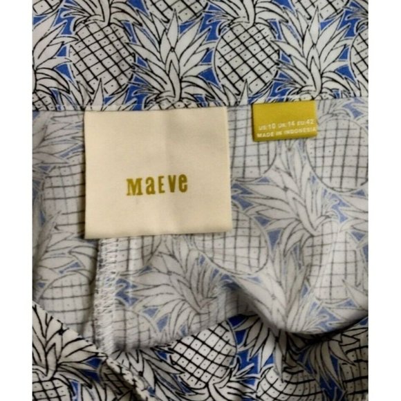 Anthropologie Maeve Shorts 10 Ruffle Pinapple High Rise Tropical Summer Vacay - Picture 9 of 10